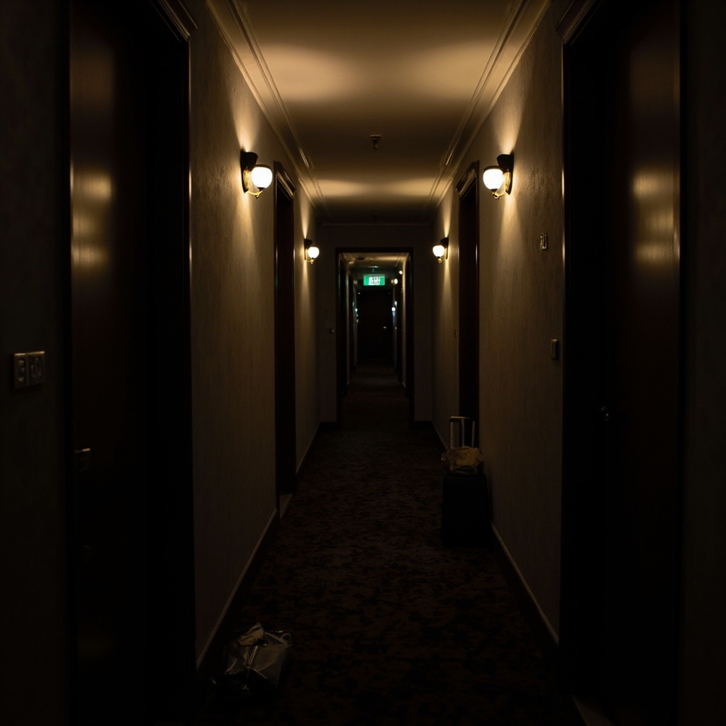快捷酒店深夜走廊