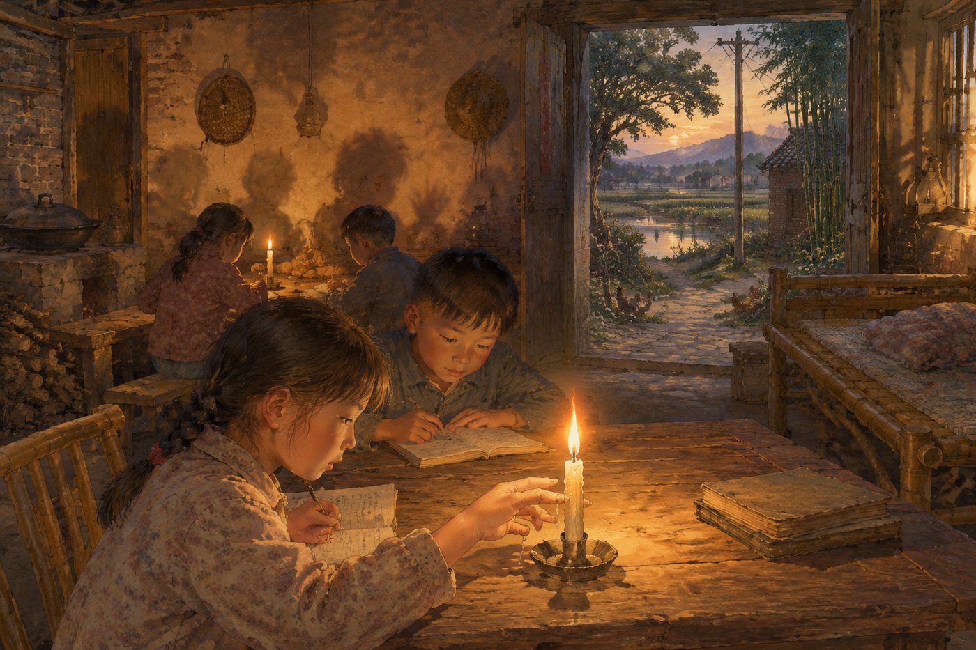 停电的晚自习 停电的晚自习